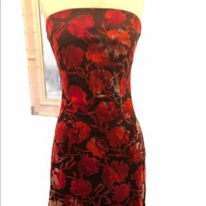 Vintage strapless denim dress